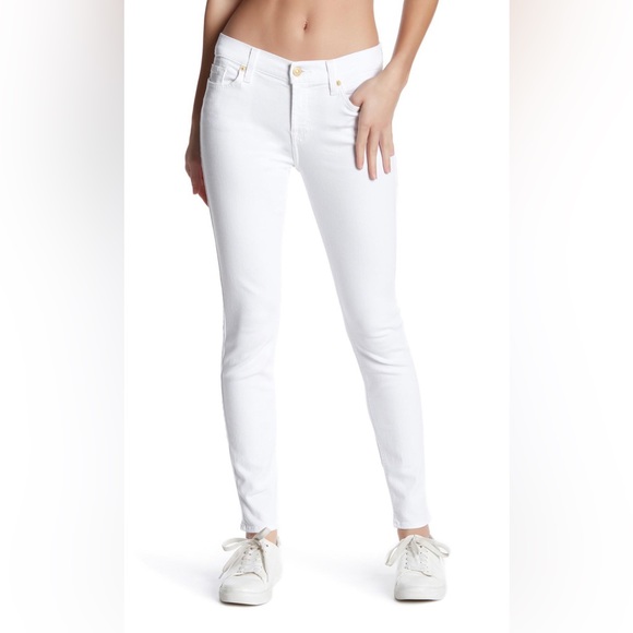 7 for All Mankind Gwenevere ankle jean, clean white, 26 - Picture 1 of 10